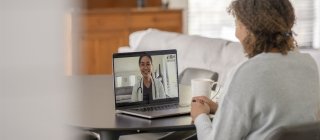 Patient and provider on telehealth call