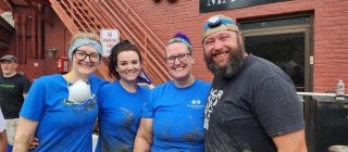 Blue Cross VT employees helping with flood recovery